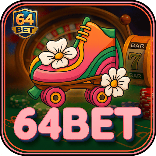 Imagem promocional da 64BET mostrando a plataforma e suas vantagens